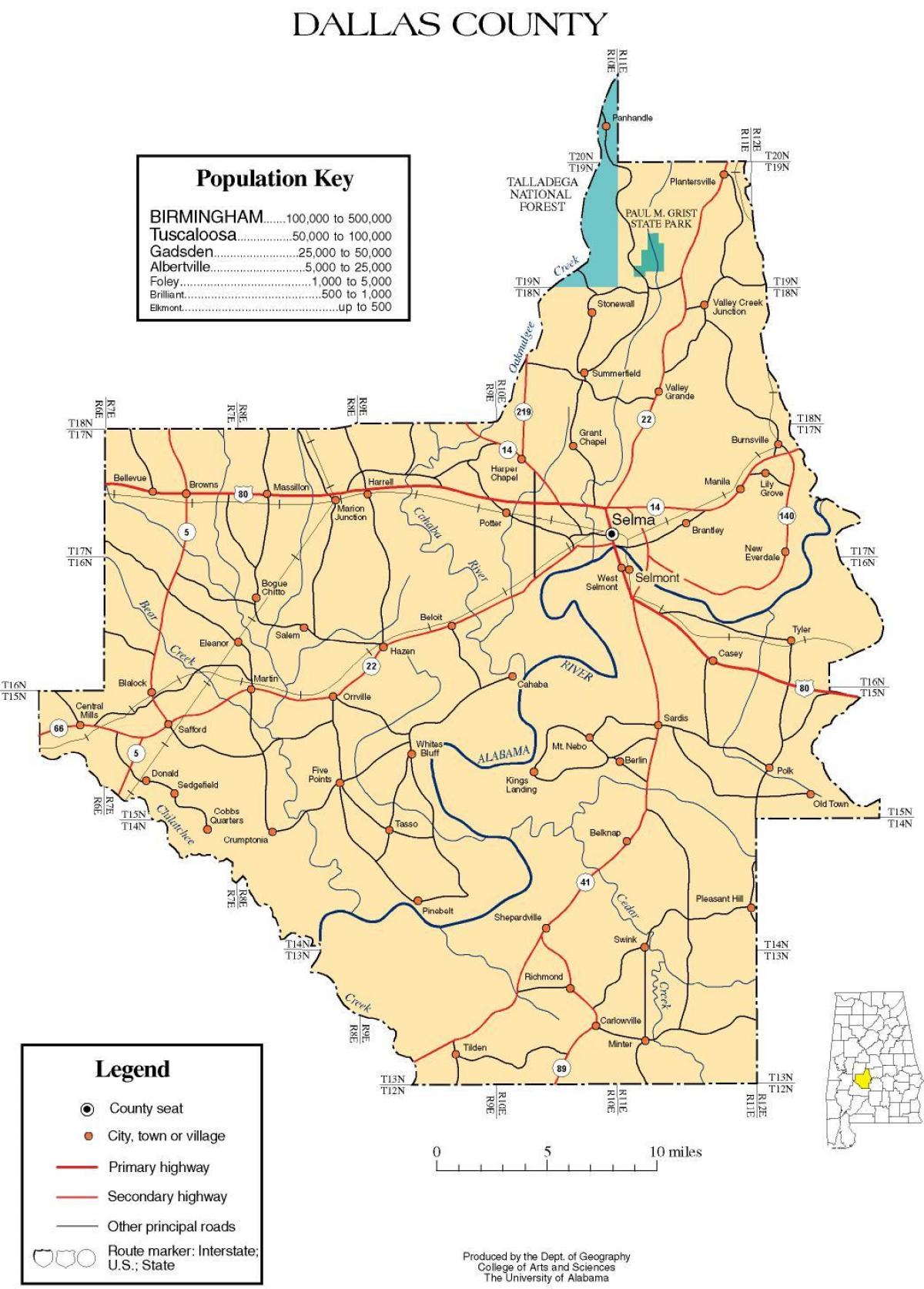 harta e Dallas county