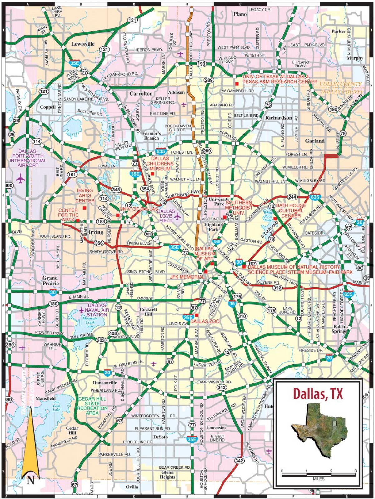 qytetin e Dallasit hartë