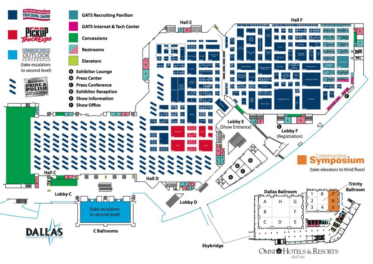 harta e Dallas qendrën e konventës