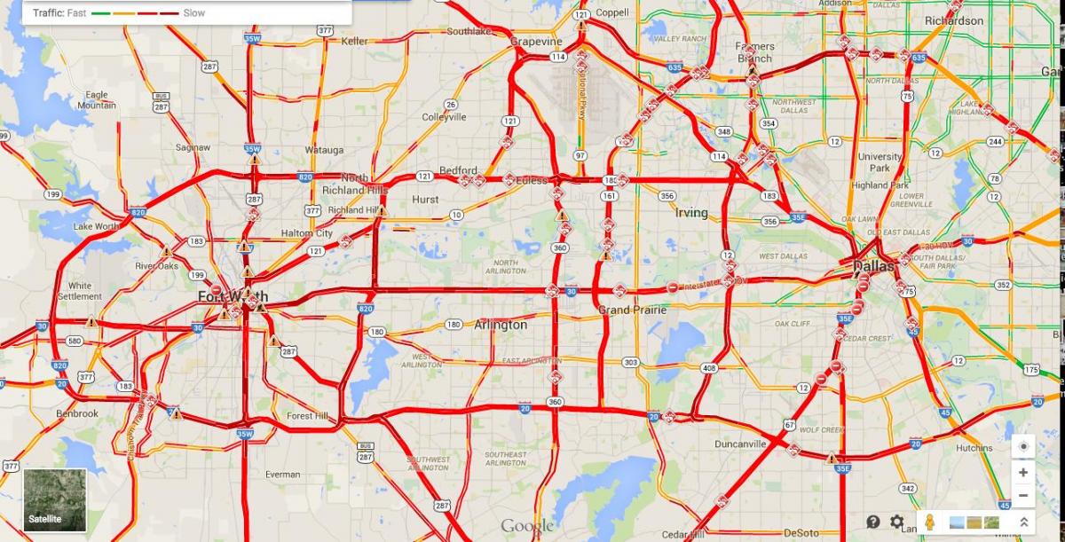 harta e Dallas trafikut