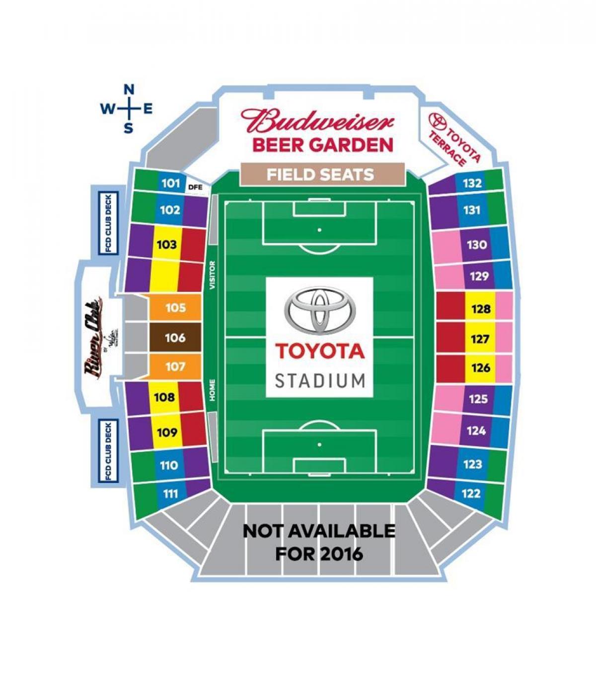 harta e Toyota Stadium Dallas