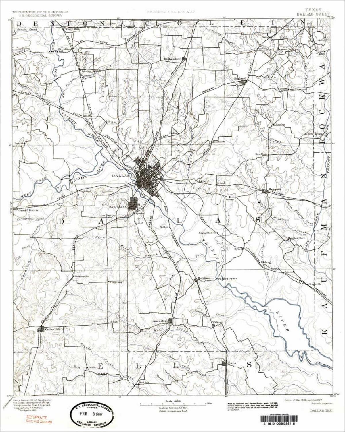 Dallas hartë të Teksasit