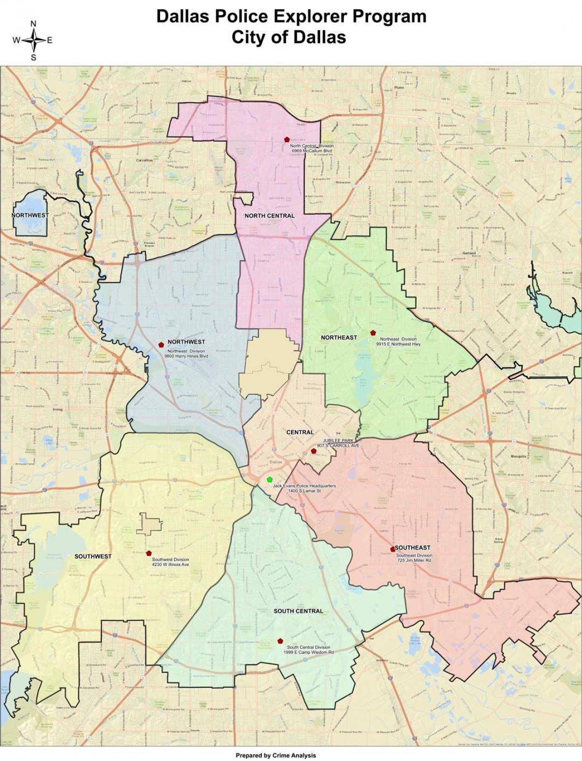 Dallas zonë të hartës
