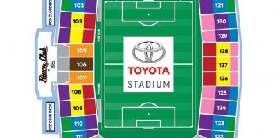 Harta e Toyota Stadium Dallas