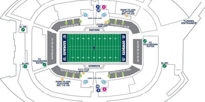 Cowboys stadium parking hartë