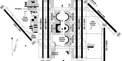 Dallas Fort Worth të aeroportit ndërkombëtar të hartës