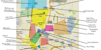 Harta e Dallas lagjet e