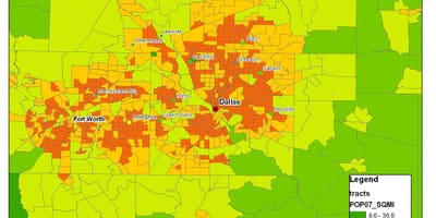 Harta e Dallas metroplex